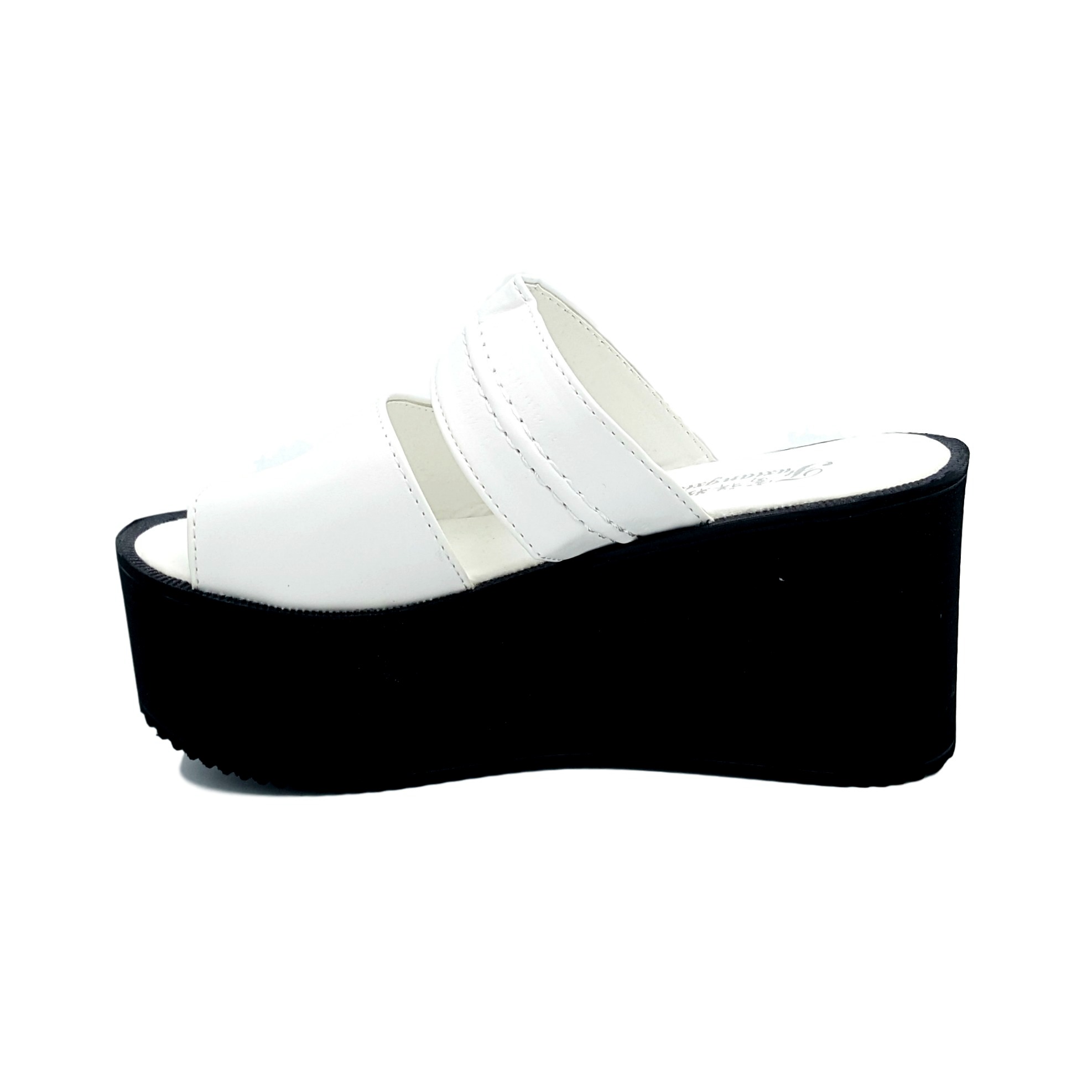 HA053 Open Toe Wedges White